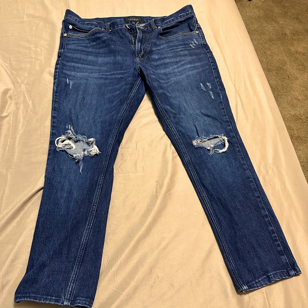 Pacsun Lightwash Distressed Men's Stacked Skinny Jeans Sz 34x32 c202